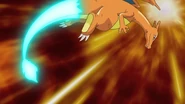 Dragon Tail being used by Ash's Charizard.