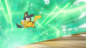 Emolga gets defeated by Quick Attack