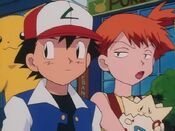 Misty tells Brock he could be tiedied up a bit