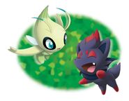 Zorua-and-Celebi-Artwork