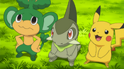 The Pokémon are not pleased by Iris' and Ash's behavior