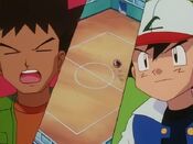 Brock warns Ash to fight against Miltank quickly