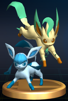 Glaceon and Leafeon trophy SSBB