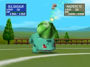 Leech Seed depicted in Pokémon Stadium