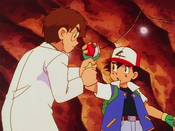 Seymour stops Ash from catching Clefairy