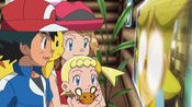 Ash, Bonnie and Serena contact Clemont