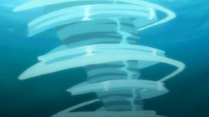 Lana's Popplio using Hydro Vortex.