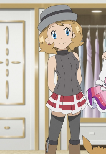 I use this one website to watch new Pokemon episodes, and this is the  picture that accompanies their Pokemon X and Y page. I always wondered why  she was there.. (keep in