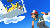 Ash fails to rescue Axew and Pikachu