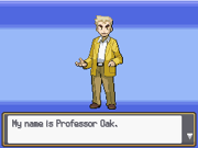 Professor Oak in the opening of Pokémon SoulSilver Version