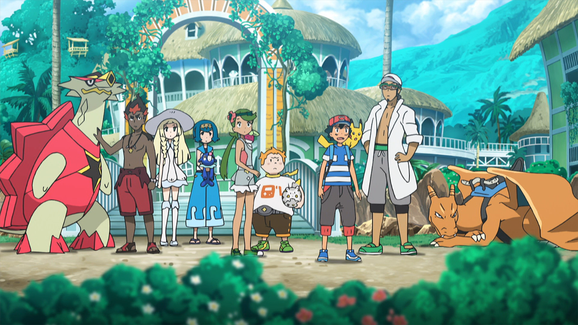 Alola artwork for new Pokémon anime series Pocket Monsters features Ash  Go Mantine Alolan Raichu Alolan Exeggutor Rowlet and Tapu Koko  Pokémon  Blog