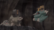 Metang confronts Golem