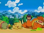 Ash's Pokémon take a nap