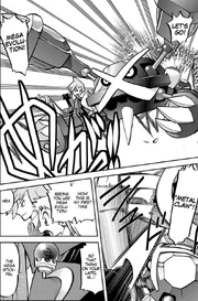 Steven Mega Evolving his Metagross and ordering it to use Metal Claw.