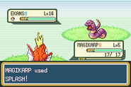 Splash depicted in Pokémon FireRed Version and Pokémon LeafGreen Version