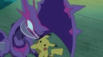Naganadel reunited with its close friend Pikachu