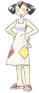 Artwork of Gold/Kris's mother from Pokémon Gold, Silver, and Crystal.