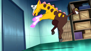 Double Hit being used by Lyra's Girafarig.