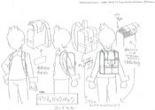 Cilan's backpack concept art