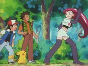 Ash and Brock encounter Jessie