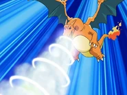 Dragon Breath being used by Ash's Charizard.