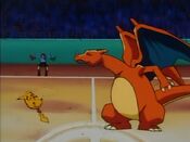 Charizard attempts to get rid of Sparky