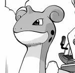 This Lapras is Sun's Ride Pokémon. He used it to travel through the waters in Brooklet Hill.