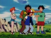 Brock and Ash point at wrong direction