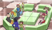 The heroes and the rest meet Professor Sycamore