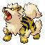 Arcanine's Pokémon FireRed Version and Pokémon LeafGreen Version Shiny sprite