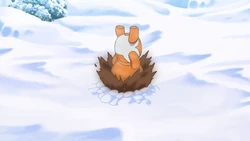 Dig being used by Goh's Trapinch.
