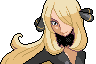 Cynthia's VS sprite in Generation IV.