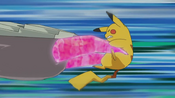 Pikachu gets struck with Poison Jab