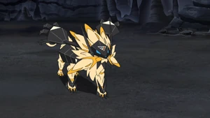 Solgaleo in its Dusk Mane form.