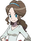 In-game sprite of Hilbert/Hilda's mother from Pokémon Black and White.