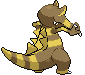 Krookodile's Shiny back sprite