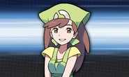 The in-game VS. Artwork of a Female Pokémon Breeder that appears in Pokémon X and Pokémon Y.