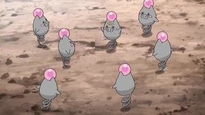 Spoink in the anime.