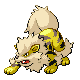 Arcanine's Diamond and Pearl shiny sprite