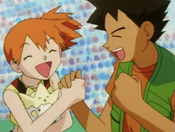 Brock and Misty happy that Ash won