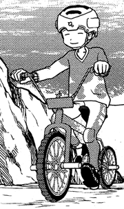 Henry's outfit when he rides the Rotom Bike.