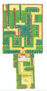Official watercolor painting of Viridian Forest and Route 2.