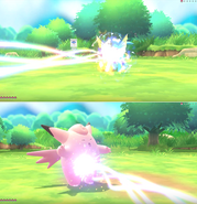Aurora Beam depicted in Pokémon: Let's Go, Pikachu! and Pokémon: Let's Go, Eevee!