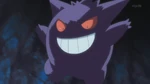 Red used a Haunter to defeat Sabrina's Alakazam.