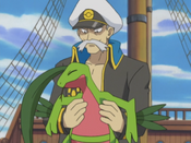 Drake holds Grovyle, stating it needs to go to the Pokémon Center