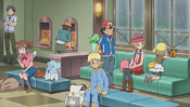 The heroes at the Pokémon Center