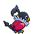 Chatot's Shiny back sprite