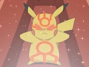 Pikachu being possessed by the Red Orb