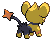 Shinx's Shiny back sprite ♀