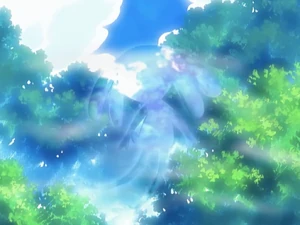 Mesprit in the anime as a bodiless spirit.